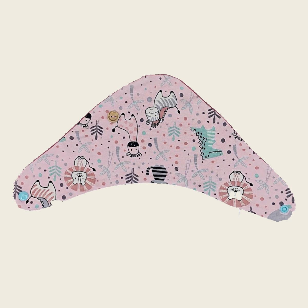 Set Dreieckstuch + Halstuch "Kleiner Zoo" rosa — Ansicht 2